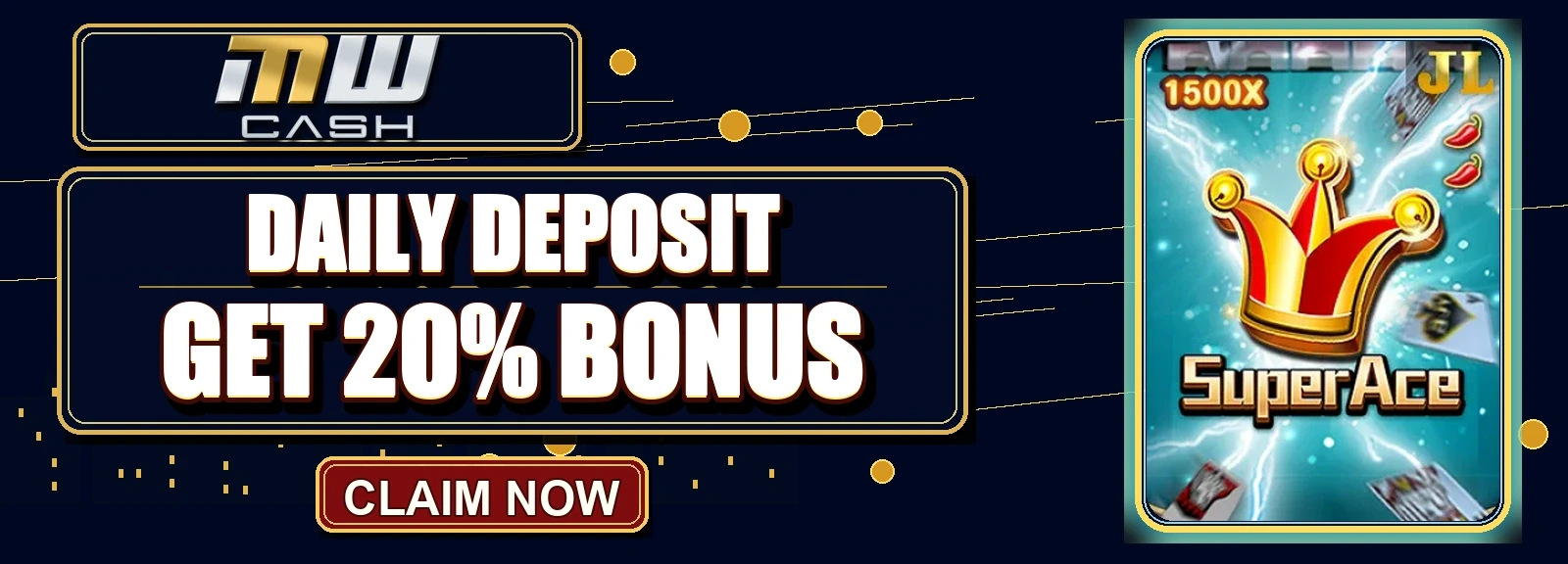 E-Games Daily Cash-in 20% Free